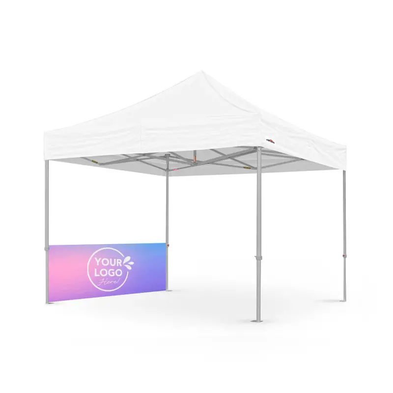 10' Custom Printed Pop-Up Tent Canopy Half Wall 1