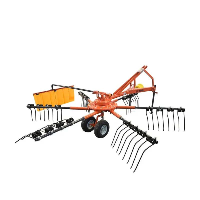 118" Hay Rake & Tedder, 24 Spring Tines, 3-Point Hitch Category 1, Pto Shaft Included, 25-50 Hp Tractor, Tmg-Thr120 1