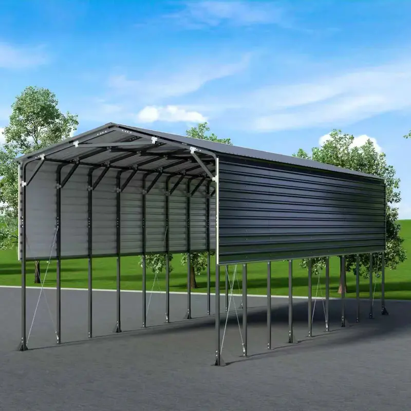 12' X 40' Metal Shed Boat Shelter, 12.3' Peak Height, 11' Clearance Tmg-Msb1240 1