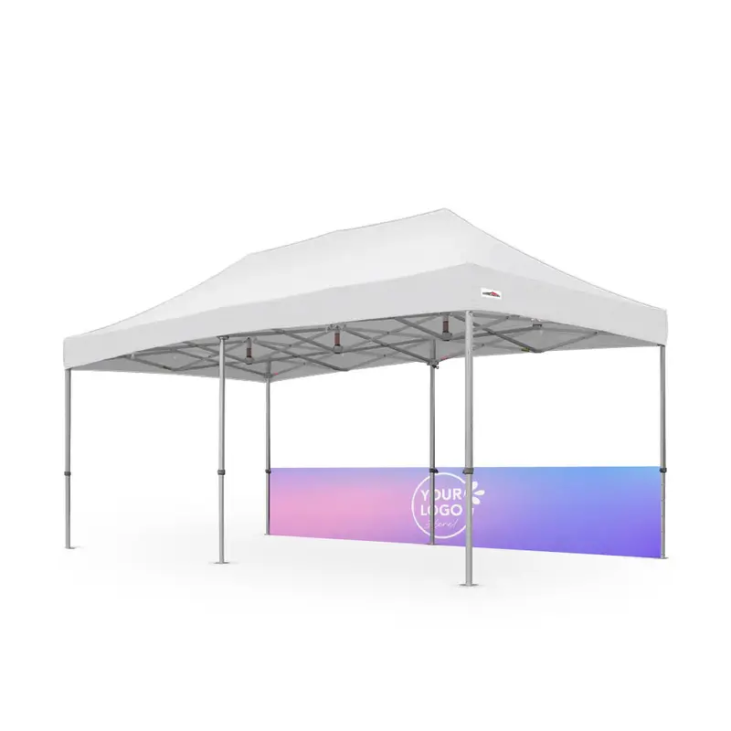 20‘ Custom Printed Pop-Up Tent Canopy Half Wall (For 13' X 20' Tent Only) 1
