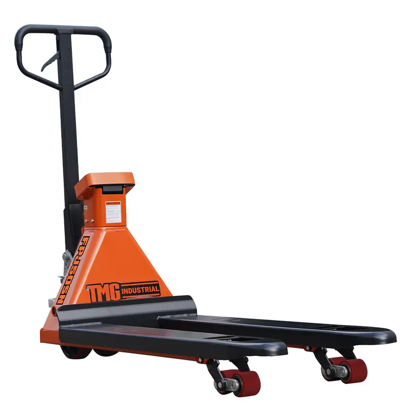 5000-Lb Narrow Pallet Jack Truck W/Scale, 210° Steering Arc, 45" Forks, 2" Lcd Display, Tmg-Fpj50sn 1