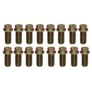 9827 – Bolt Kit, Big Block Chevy/Ford V8 Header 6Pt Head 16Pc Kit (Gold Zinc Steel) 1
