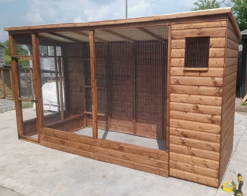 All Weather Cat Aviary 10' X 4' Plus 2' Porch 1
