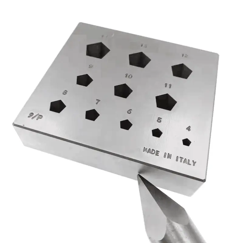 Bezel Forming Block 9/P, Pentagon, 4-14Mm ,17°, 11Holes 1