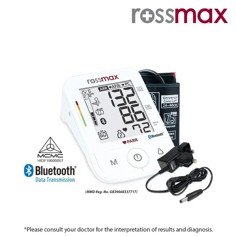 Bluetooth Blood Pressure Monitor X5-Bt | Rossmax 1