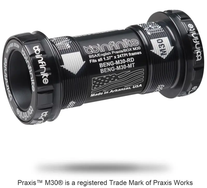Bsa English Threaded Praxis™ M30® Road Bottom Bracket 1