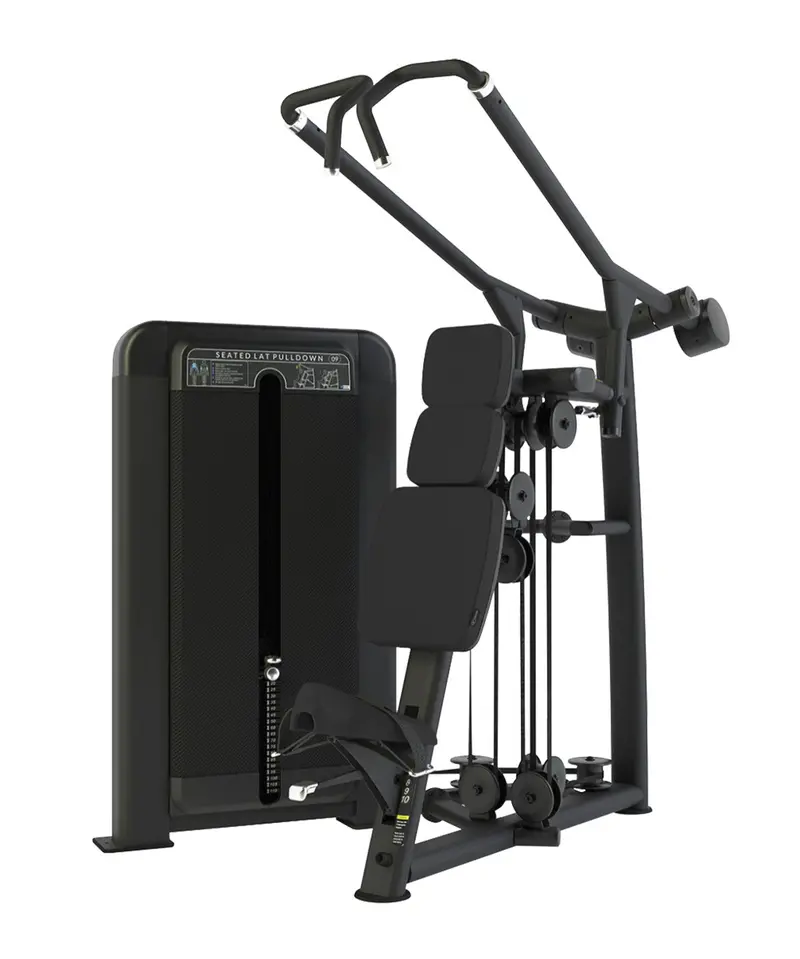 Club Line Seated Lat Pulldown (Converging Axis / Independent Arm) Weight Stack Tower 1