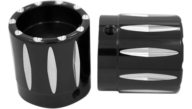 Front Axle Nut Cover - Black - Rival - 1" 1