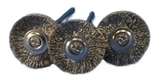 German Mounted Wire Brushes - Steel Wheel 1