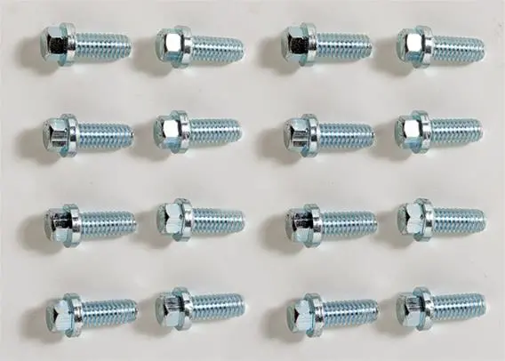 Header Bolts 3/8-16 X 1.00, Zinc Plated, Bbc, Sbf, Bbf (Set Of 16) 1