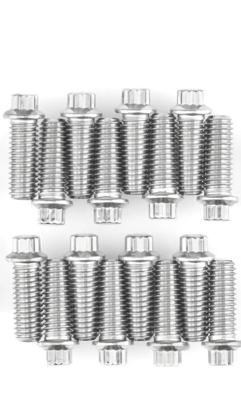 Header Bolts, Zinc, Bbc/Sbf/Bbf, 12-Point, 3/8-16 X 1" Uhl, Pack Of 16 1