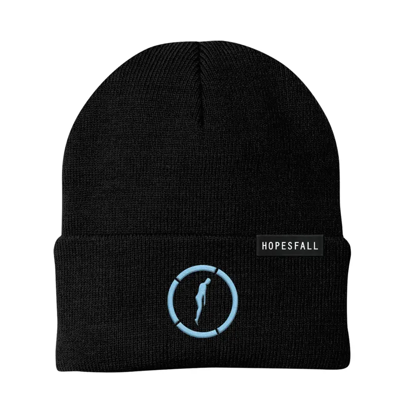 Logo Embroidered W/ Hemtag Black Beanie 1