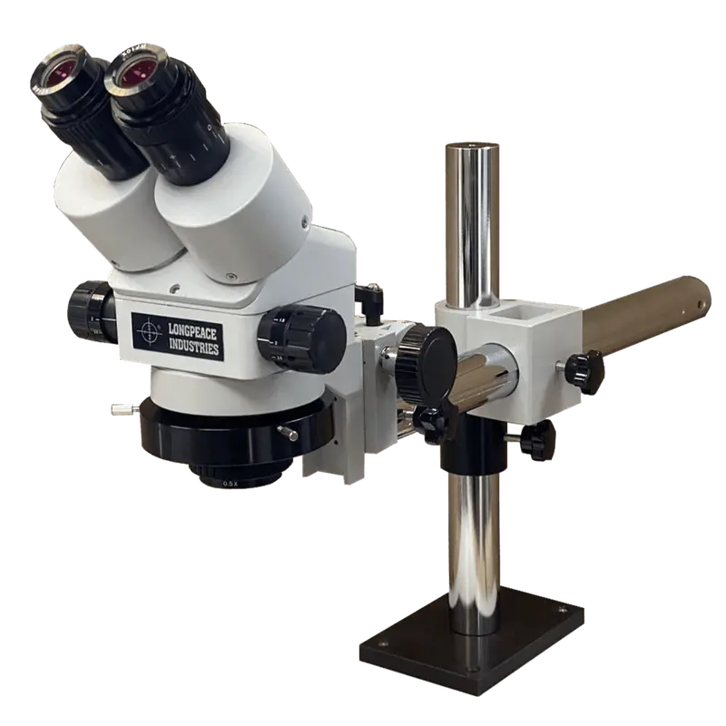 Longpeace Microscope + Longpeace Microscope Stand Package With 0.5X Objective Lens Led Ring Light 1