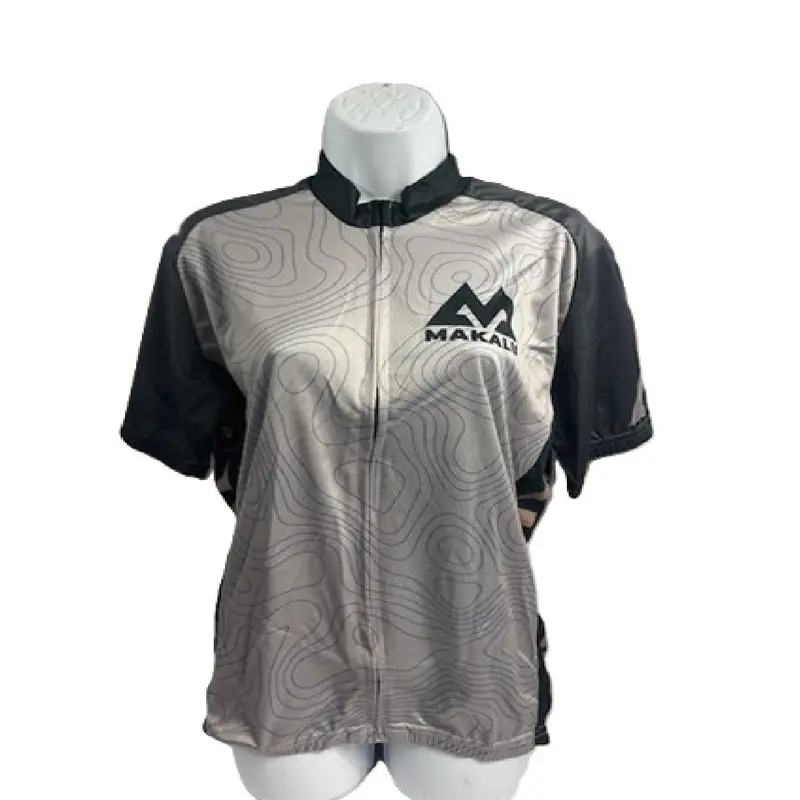 Makalu Topography Full Zip Cycling Jersey Large -Gray 1