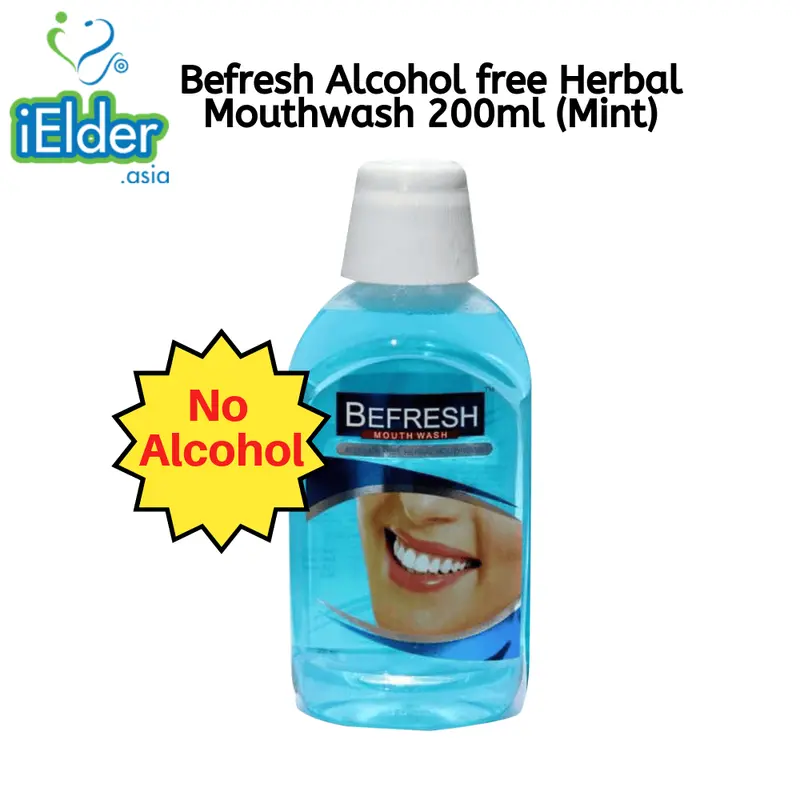 [Malaysia Day Promotion] Befresh Alcohol Free Herbal Mouthwash 200Ml (Mint) [Exp Date: Jun 2022] 1