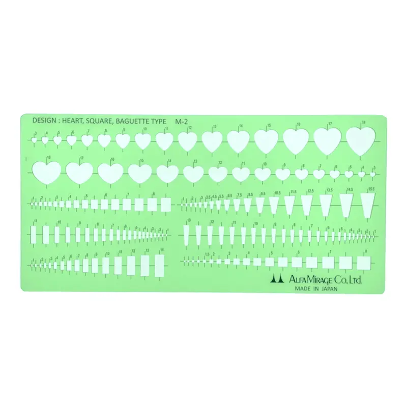 Modeling Template Heart, Square, Baguette Type M-2 1