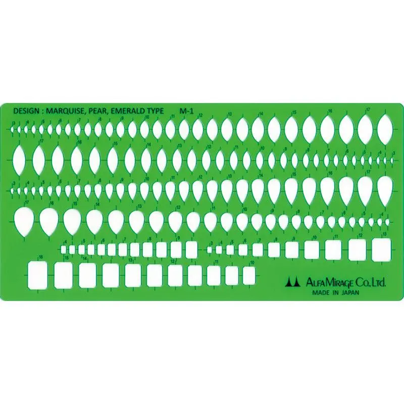 Modeling Template Marquise, Pear, Emerald Type M-1 1