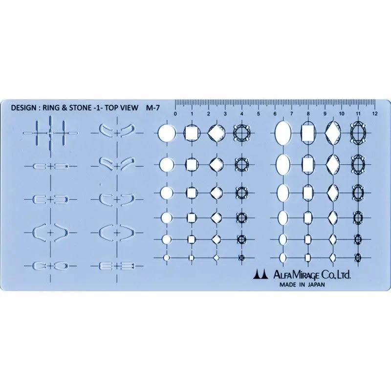 Modeling Template Ring & Stone -1- Top View M-7 1