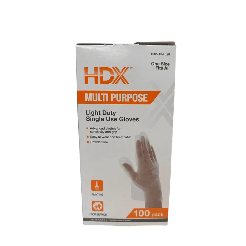 Multi Purpose Light Duty Single Use Glove (100Pcs/Box) | Hdx 1