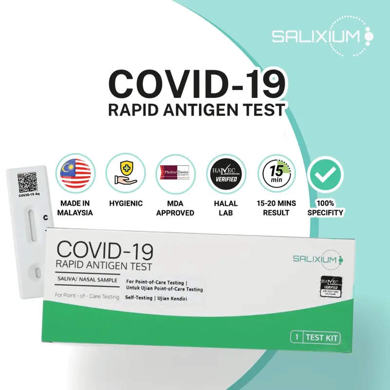 Salixium Covid-19 Rapid Antigen Test Saliva (Home Self-Testing) [Exp: 2027 Jul] 1