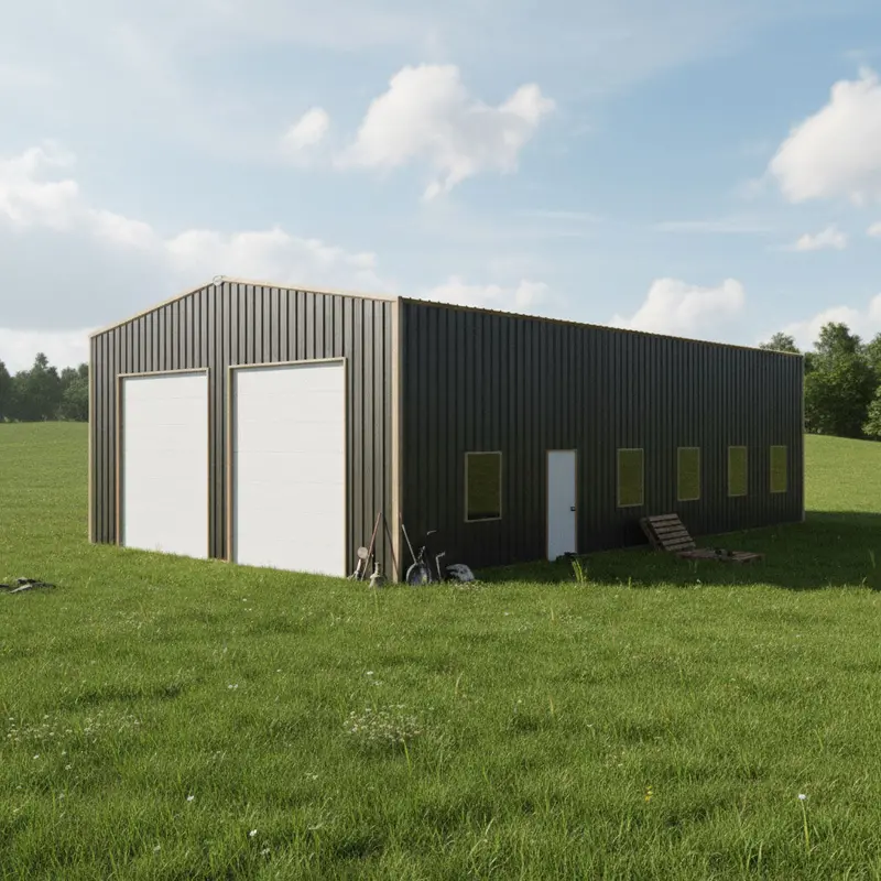 Snow Series 25' X 30' X 14' Commercial Warehouse Steel Building, Pre-Engineered To 50 Psf Snow Rated, Shop Drawings Provided, Fabricated In Canada Tmg-Ms253014-Sr50 1