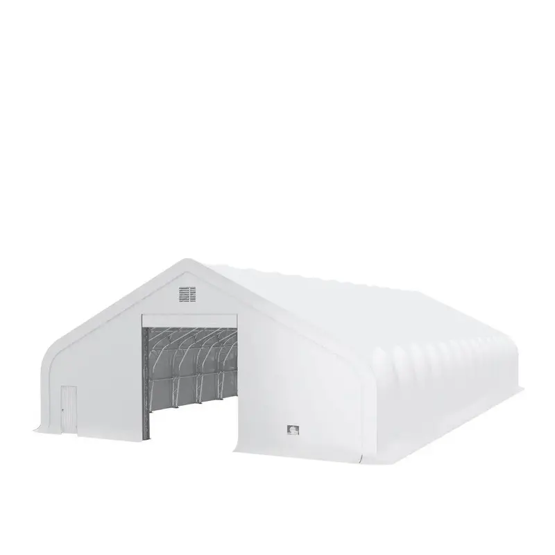Snow Series 50' X 150' Dual Truss Storage Shelter With 32 Oz Pvc Cover, 35 Psf Snow Load, Engineering Drawings, Tmg-Dt50150-Sr35 1