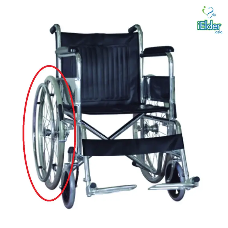 Spare Part Pu Tyre 24" For Standard Chrome Wheelchair (Pair) 1