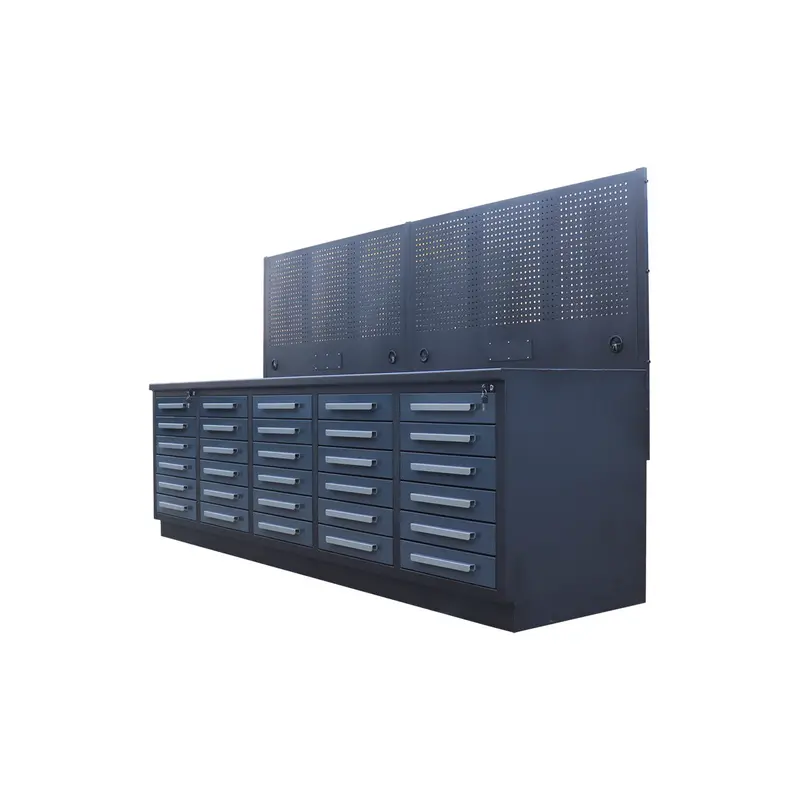Stanforge10' Steel Tabletop Workbench With Pegboard, 30 Slide Drawers, All-In-One Welded Frame, Sf-Swb30p 1