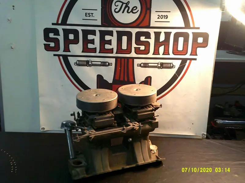 Weiand Tunnel Ram Small Block Chevy Intake Cr1984 W Holley Carbs Vintage Racing 1