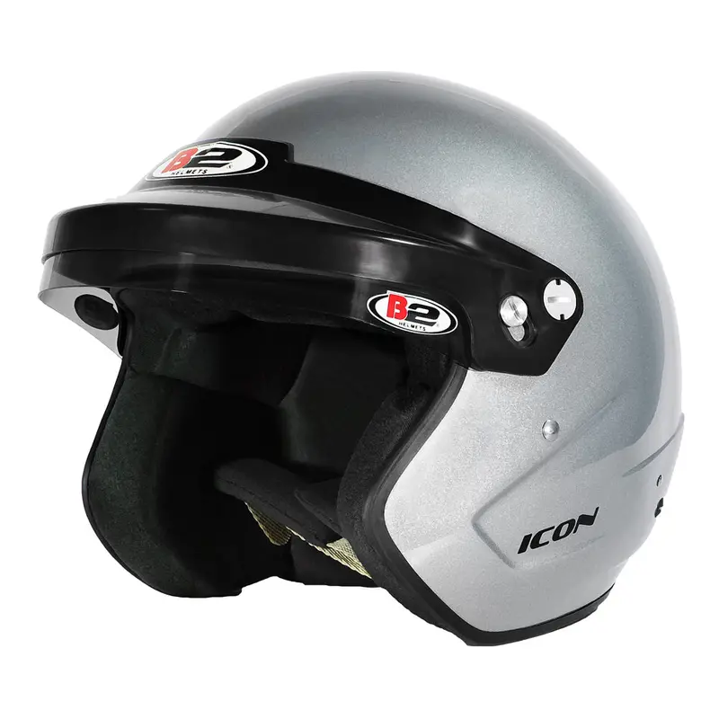 B2 Helmets Old 1530A21 Icon Series Motorcycle Helmet – Silver, Size Small (57–58 Cm), Sa2015 Certified 1
