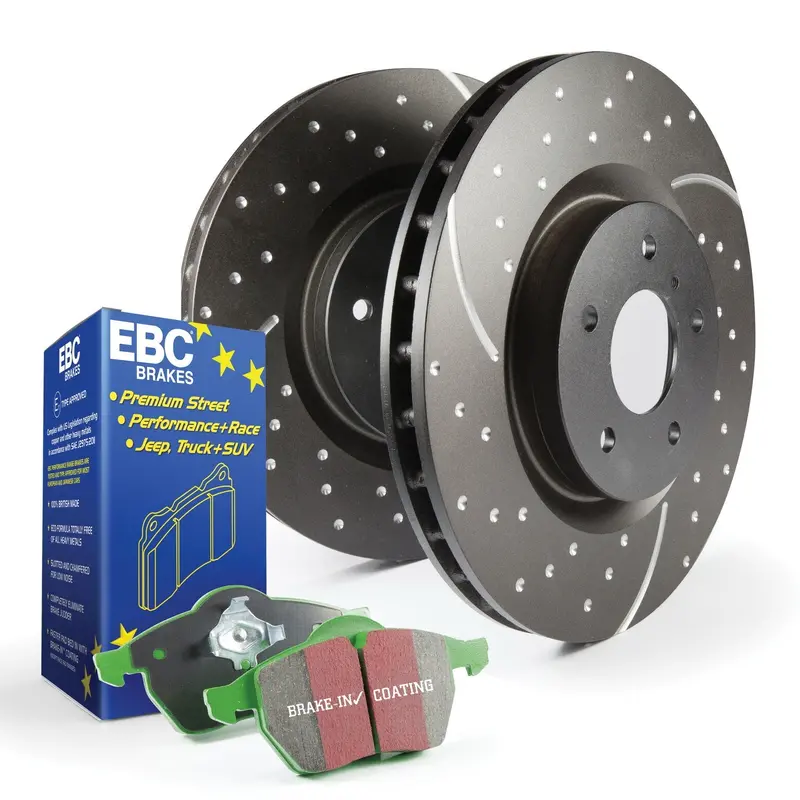 Ebc Brakes S10Kr1444 Greenstuff 2000 & Gd Brake Kit – Front And Rear Rotors With Semi-Metallic Pads 1