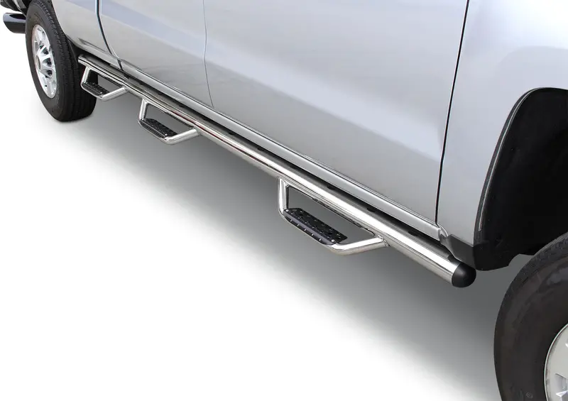 Go Rhino D360401Ps Dominator D3 One-Piece Stainless Steel Side Steps – Wheel-To-Wheel, Includes Mounting Brackets (Diesel-Specific) 1