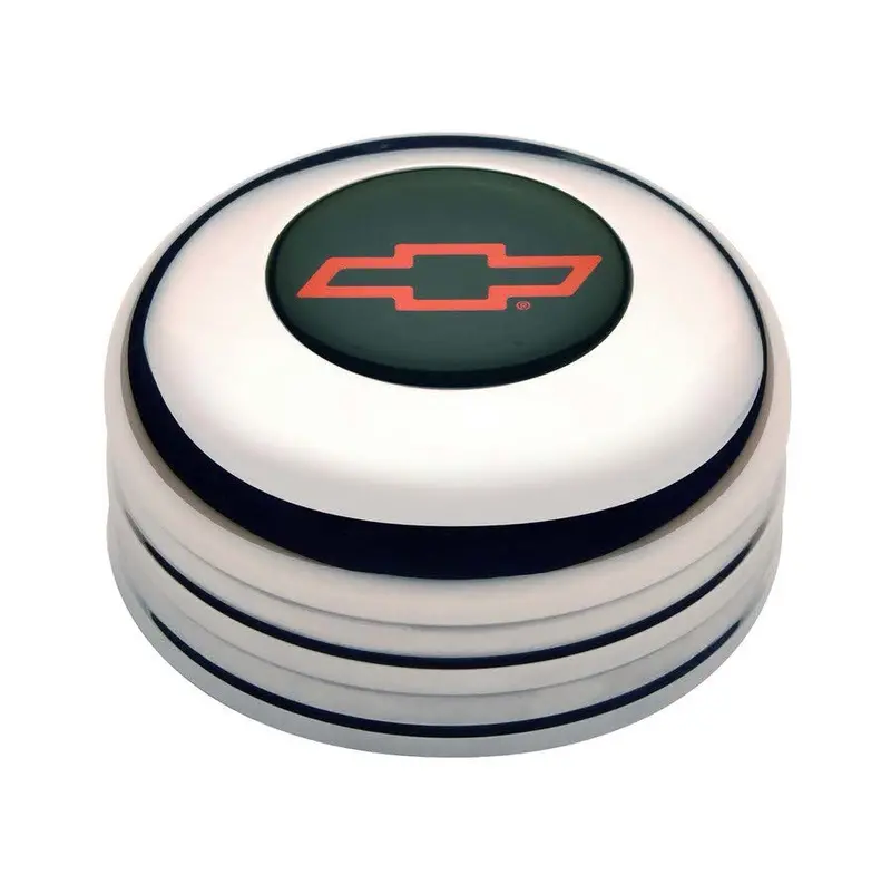 Gt Performance Bow Tie Horn Button – Chrome-Red Chevy Emblem With Integrated Horn Activation 1