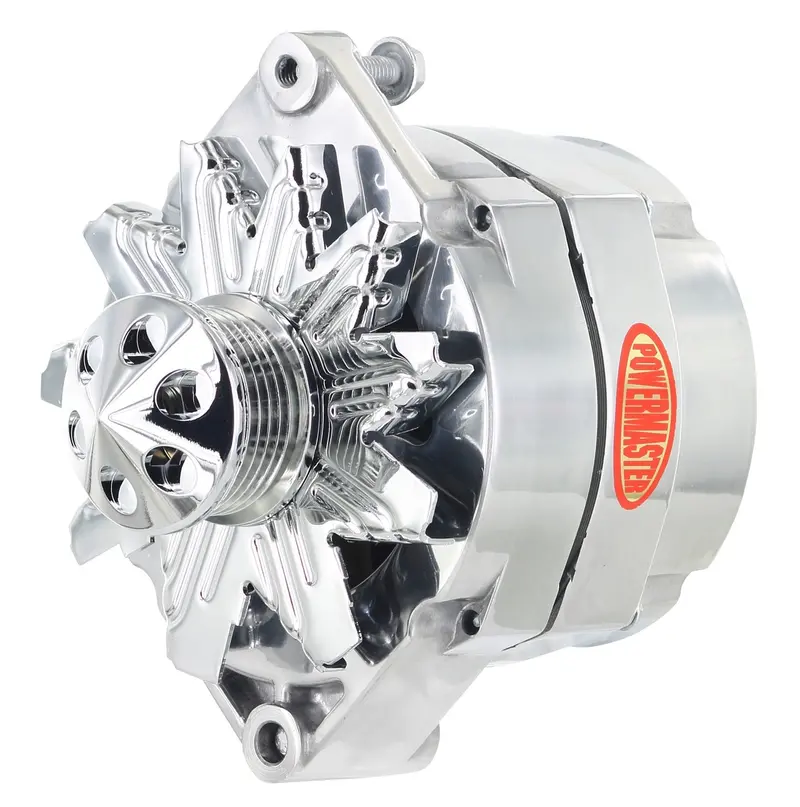 Powermaster 100-Amp 12Si Alternator – Oe-Style Polished Unit With 6-Groove Pulley (Model 27294-313) 1