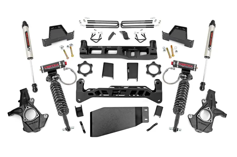 Rough Country 7.5-Inch Lift Kit – Vertex & V2 Monotube Shocks For 2007–2013 Silverado/Sierra 1500 (26457) 1